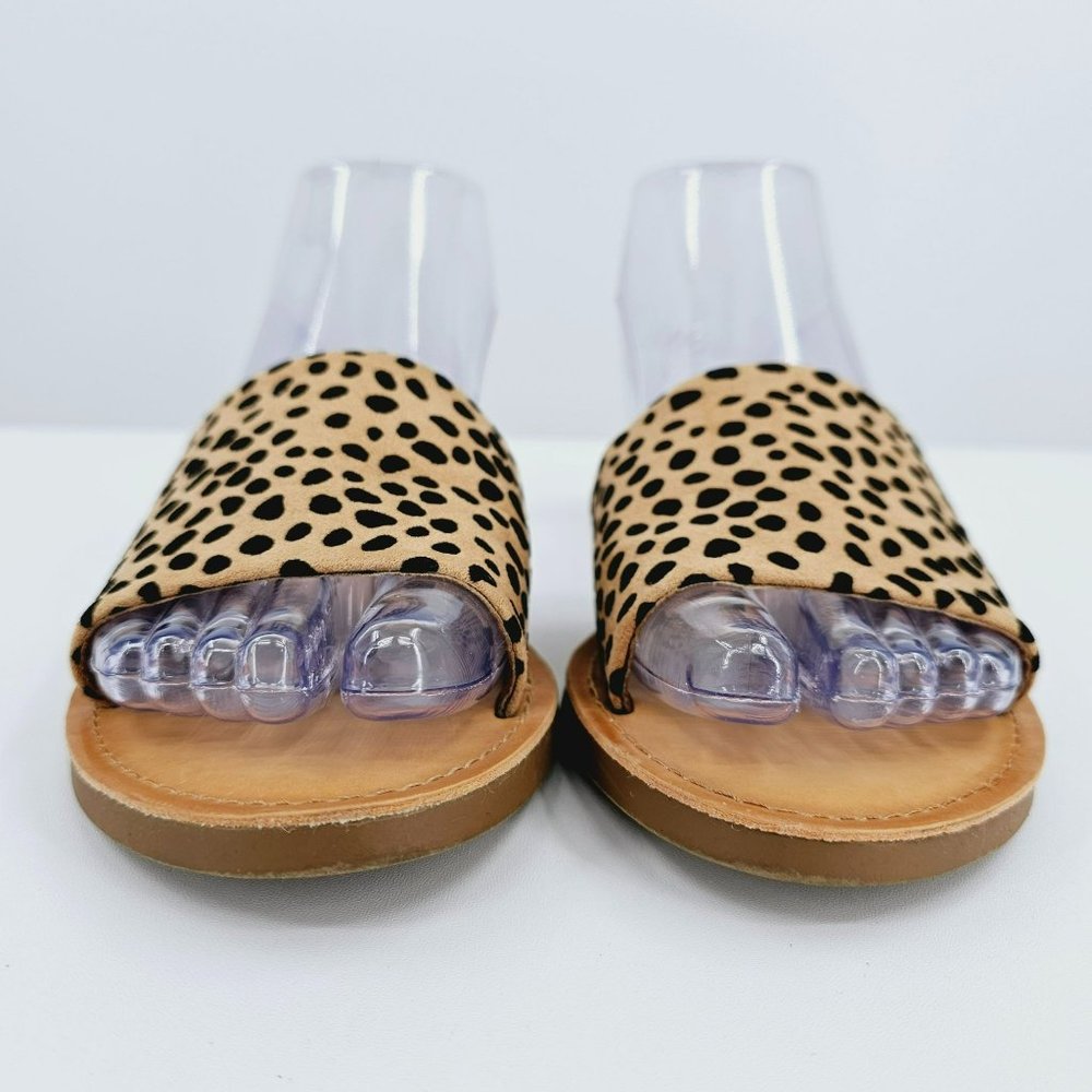 Soda Efron Cheetah Print Slide Sandals 6 Brown Bl… - image 4